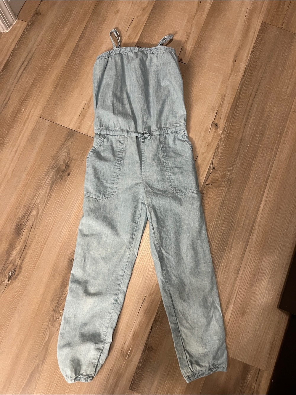 Ralph Lauren Light Blue Girls Denim Jumpsuit